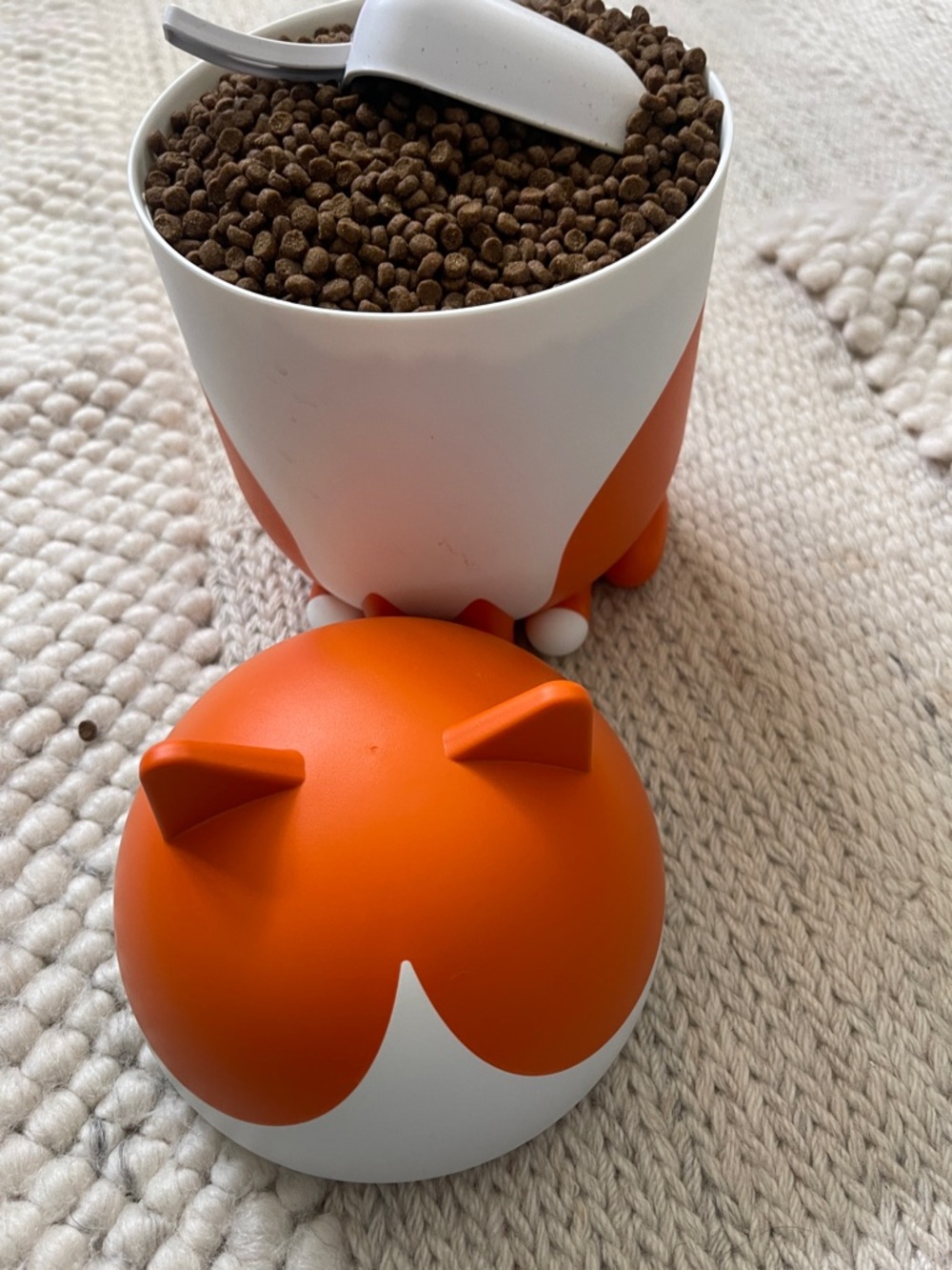 Ikea Orange/White Cat Container - Picture 4 of 10
